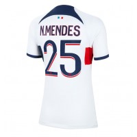 Camisa de time de futebol Paris Saint-Germain Nuno Mendes #25 Replicas 2º Equipamento Feminina 2023-24 Manga Curta